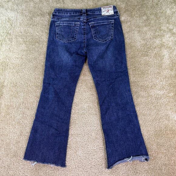 True Religion Womens Becca Mid Rise Bootcut Jeans Size 29 Cropped 30x25 E962 - Picture 7 of 14
